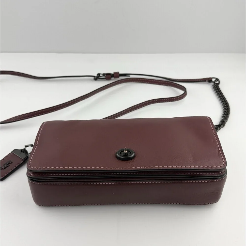 COACH 1941 Dinky Bag 2Way Clutch Crossbody Oxblood Burgundy